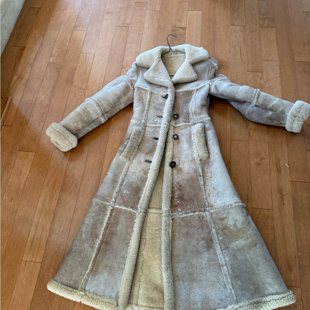 Women's Long Teddy Coat - Cream